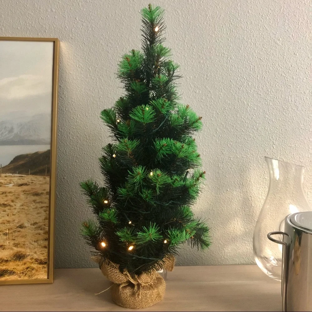 west elm Light Up Evergreen Tabletop Tree 2ft
